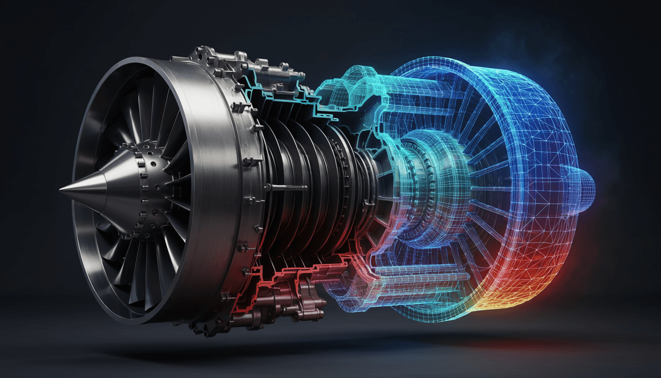 Aerospace Engineering — physical to digital twin visualization